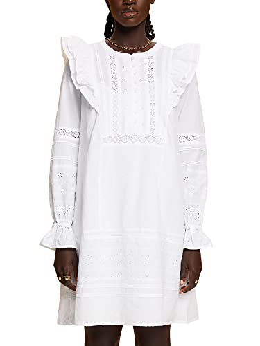 ESPRIT Damen 043EE1E311 Kleid, 100/WHITE, 32 von ESPRIT