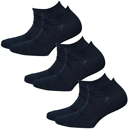 ESPRIT Sneaker Damen Set 6 PAAR Uni Sneaker Socks (Marine (6120), 35-38 (UK 2,5-5)) von ESPRIT