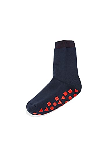 ESPRIT Unisex Kinder Stoppersocken Foot Logo K HP Baumwolle rutschhemmende Noppen 1 Paar, Blau (Marine 6120), 23-26 von ESPRIT