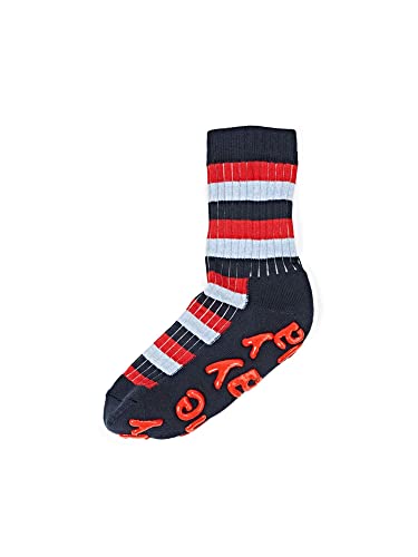 ESPRIT Unisex Kinder Stoppersocken Multi Stripe Rib K HP Baumwolle rutschhemmende Noppen 1 Paar, Blau (Marine 6120), 27-30 von ESPRIT