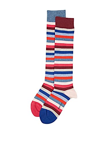 ESPRIT Unisex Kinder Kniestrümpfe Multi Stripe 2-Pack, Baumwolle, 2 Paar, Blau (Light Denim 6660), 27-30 von ESPRIT