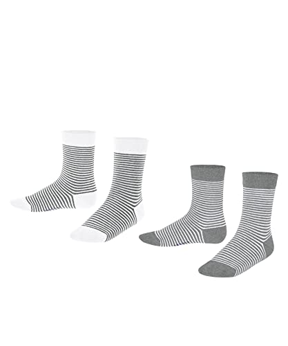 ESPRIT Unisex Kinder Socken Fine Stripe 2-Pack K SO Baumwolle gemustert 2 Paar, Mehrfarbig (Sortiment 0030), 31-34 von ESPRIT