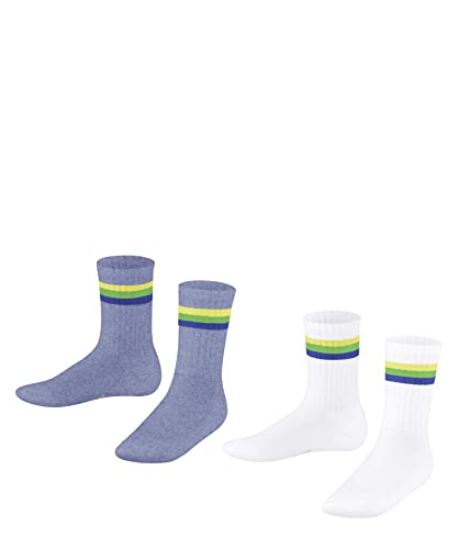 ESPRIT Unisex Kinder Socken Tennis Stripe 2-Pack K SO Baumwolle gemustert 2 Paar, Mehrfarbig (Sortiment 0030), 23-26 von ESPRIT