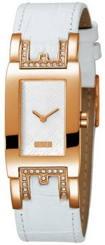 Esprit Damen-Armbanduhr E-Ffect Rosegold White Analog Leder ES102242008 von ESPRIT