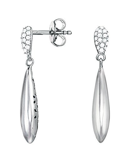 Esprit Damen-Ohrhänger JW50001 925 Silber rhodiniert Zirkonia weiß Rundschliff 2.8 cm - ESER93036A000 Esprit Damen-Ohrhänger JW50001 925 Silber rhodiniert Zirkonia weiß Rundschliff 2.8 cm - ESER93036A000 von ESPRIT