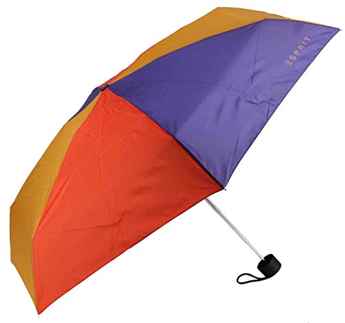 Esprit Petito purple safran combi 51950 Lila-Taupe-Gelb Regenschirm Taschenschirm Schirm von ESPRIT