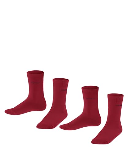 ESPRIT Unisex Kinder Socken Foot Logo 2-Pack K SO Baumwolle einfarbig 2 Paar, Rosa (Red Pepper 8074), 23-26 von ESPRIT