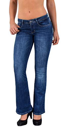 ESRA Bootcut Jeans Damen Hüftjeans Schlaghose Low Waist Wide Leg Weite Hose Schlagjeans bis Übergröße B500 ESRA Bootcut Jeans Damen Hüftjeans Schlaghose Low Waist Wide Leg Weite Hose Schlagjeans bis Übergröße B500 von ESRA