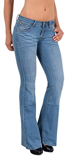 ESRA Bootcut Jeans Damen Schlaghose Stretch Low Waist Hüftjeans Weite Hose Flared Bis Übergröße Große Größe B400 ESRA Bootcut Jeans Damen Schlaghose Stretch Low Waist Hüftjeans Weite Hose Flared Bis Übergröße Große Größe B400 von ESRA