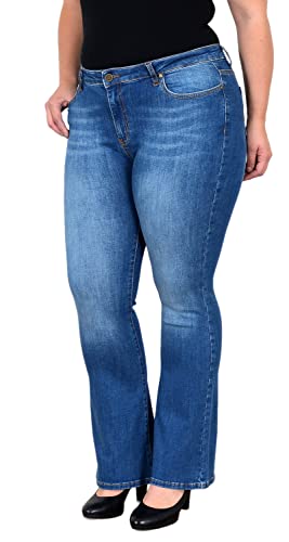 ESRA Jeans Damen Bootcut Jeanshose Flared Jeans Damen High Waist Schlaghose Bootcut Jeans Damen Hose Damen Jeans Bootcut High Waist Jeans Damen Stretch Schlagjeans bis Übergröße Plussize FB1 von ESRA