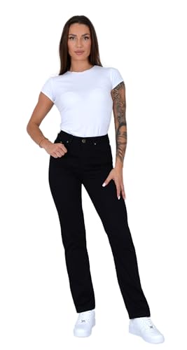 ESRA Straight Leg Jeans Damen Stretch Jeans High Waist Damen – Premium Damen Jeans aus extra weicher Baumwolle von ESRA