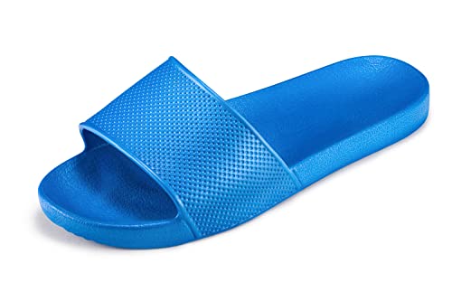 ESTRO Badeschlappen Damen Badelatschen Damen - Gummi Schlappen Damen Badeschlappen Herren Slides Damen Badelatschen Herren Duschschuhe Herren F97 (38, Blau 1) von ESTRO