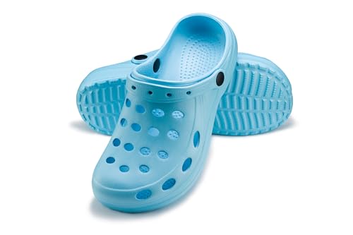 ESTRO Gartenschuhe Herren Clogs Gummi - Gartenclogs Herren Männer Gartenschuhe Hausschuhe Gummi Leicht Garten Clogs Herren PZ1 (38, PZ02 Blau) von ESTRO