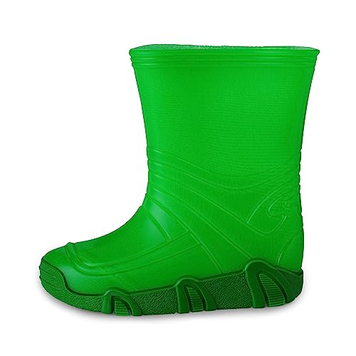 ESTRO Kinder Regenstiefel Regenschuhe Kinder - Gummistiefel Kinder Mädchen Gummistiefel Halbhoch Kinder Regenstiefel Kinder ZW01 (21/22 EU, ZW01 Grün) von ESTRO