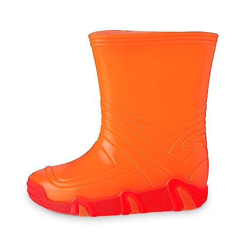 ESTRO Kinder Regenstiefel Regenschuhe Kinder - Gummistiefel Kinder Mädchen Gummistiefel Halbhoch Kinder Regenstiefel Kinder ZW01 (21/22 EU, ZW01 Orange) von ESTRO