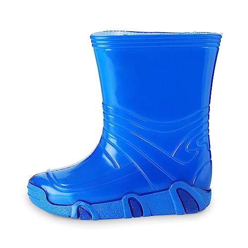 ESTRO Kinder Regenstiefel Regenschuhe Kinder - Gummistiefel Kinder Mädchen Gummistiefel Halbhoch Kinder Regenstiefel Kinder ZW01 (25/26 EU, ZW01 Blau) von ESTRO