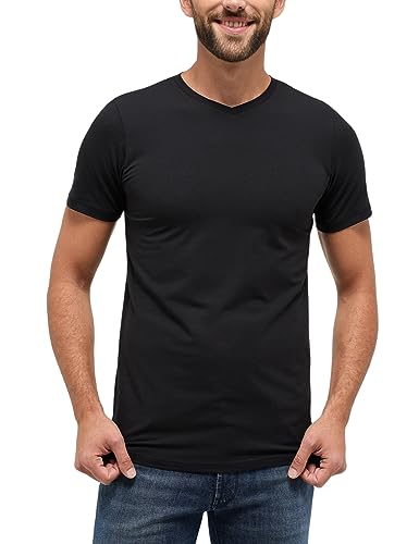 ETERNA Herren Bodyshirt mit V-Hals Ausschnitt schwarz XL_H von ETERNA