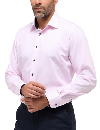 ETERNA Herren Fineliner Twill-Hemd MODERN FIT 1/1 rosa 40_H_1/1 von ETERNA