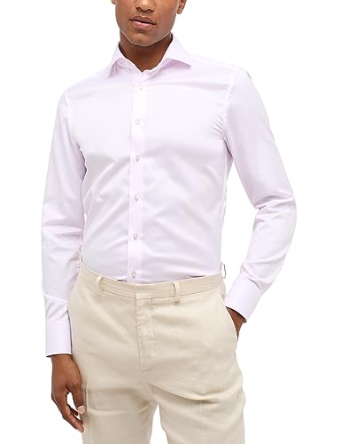 ETERNA Slim Fit Hemd super Langer Arm Haifischkragen Twill rosa Größe 39 von ETERNA