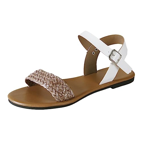 ETHKIA Sommerschuhe Bequeme Sandalen Damen Bequem Sandalen Damen Sommerschuhe High Heels Hiking Plateau Schuhe Damen Stoßfest Sport- & Outdoorsandalen für Damen von ETHKIA