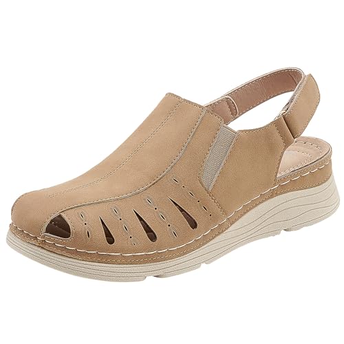 ETHKIA Sommerschuhe Bequeme Sandalen Damen Elegant Barfuss Schuhe Damen Sommerschuhe Sandaletten Damen Hiking Stiefeletten Damen Sommerschuhe Sport- & Outdoorsandalen für Damen von ETHKIA