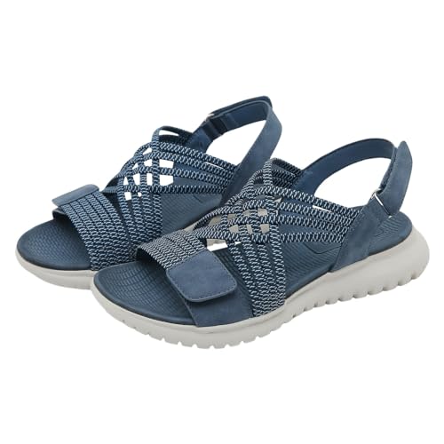 ETHKIA Sommerschuhe Bequeme Sandalen Damen Elegant Barfuss Schuhe Damen Sommerschuhe Schuhe Breite Füße Hiking Stiefeletten Damen Stoßfest Sport- & Outdoorsandalen für Damen von ETHKIA