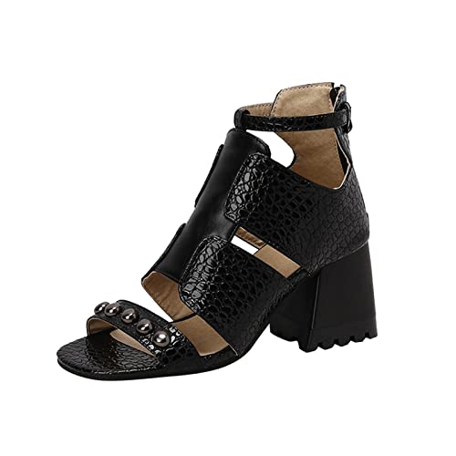 ETHKIA Sommerschuhe Damen SandalenBequem Clogs & Pantoletten für Damen Sommerschuhe Sandaletten Damen Mit Absatz Outdoor Damen Stiefel Stoßfest Sport- & Outdoorsandalen für Damen von ETHKIA