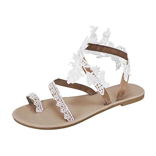 ETHKIA Sommerschuhe Geschlossene Sandalen Damen Bequem Sommer Sandalen Damen Sommerschuhe Brautschuhe Walking Sandaletten Damen Mit Absatz Hiking Damen Sportschuhe von ETHKIA