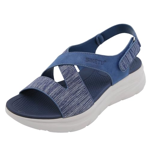 ETHKIA Sommerschuhe Orthopädische Sandalen DamenBequem schuhe damen Sommerschuhe Flache Schuhe Für Damen Trekking Stiefel Damen Stoßfest Sport- & Outdoorsandalen für Damen von ETHKIA