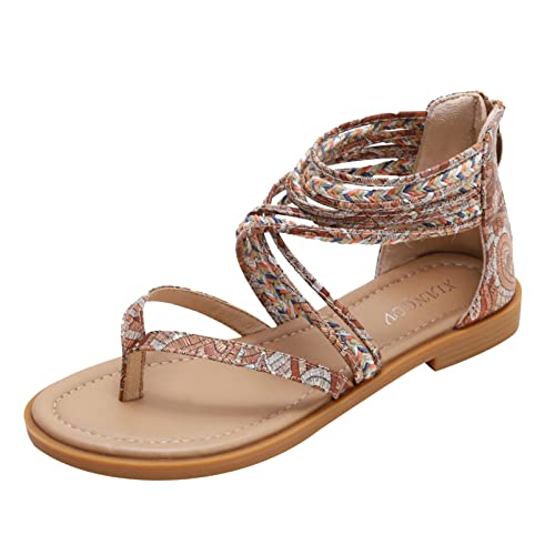 ETHKIA Sommerschuhe Sandalen Breite Füße Damen Elegant pantoletten damen Sommerschuhe Damen Schuhe Walking Sandalen Damen Mit Absatz Stoßfest Sport- & Outdoorsandalen für Damen von ETHKIA