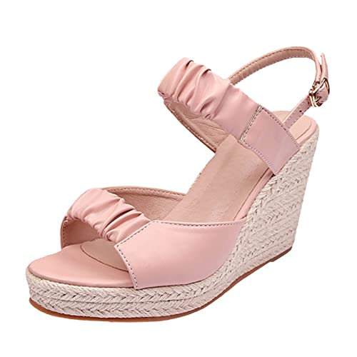 ETHKIA Sommerschuhe Sandalen Breite Füße DamenElegant hausschuhe Sommerschuhe Ballerina Schuhe Damen Trekking High Heels Sexy Stoßfest Sport- & Outdoorsandalen für Damen von ETHKIA