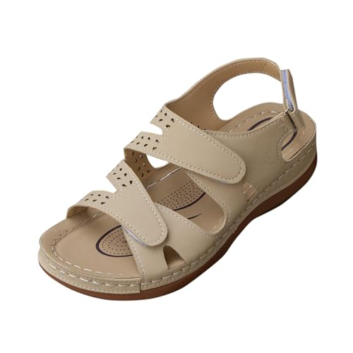 ETHKIA Sommerschuhe Sandalen Damen Bequem Barfuss Schuhe Damen Sommerschuhe Damenschuhe Hiking Plateau Sandalen Damen Stoßfest Sport- & Outdoorsandalen für Damen von ETHKIA