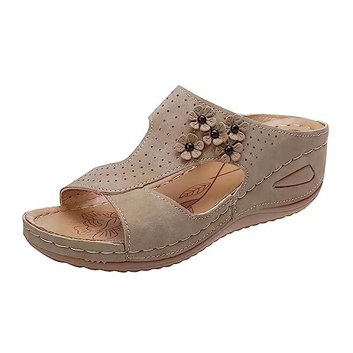 ETHKIA Sommerschuhe Sandalen Damen Elegant hausschuhe Sommerschuhe Schuhe Damen Walking Sandalen Damen Mit Absatz Sommerschuhe Sport- & Outdoorsandalen für Damen von ETHKIA