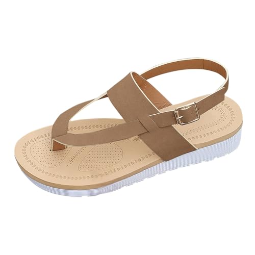 ETHKIA Sommerschuhe Sandalen Damen Elegant sneaker damen Sommerschuhe Ballerina Schuhe Damen Trekking Keilabsatz Schuhe Damen Stoßfest Sport- & Outdoorsandalen für Damen von ETHKIA