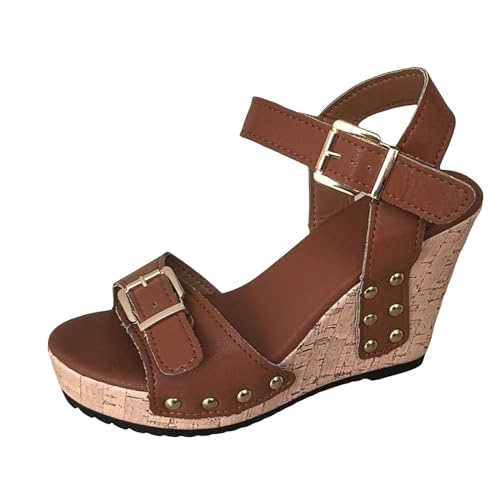 ETHKIA Sommerschuhe Sandalen Damen Sommer Bequem Elegant Sandalen Sommer Damen Sommerschuhe High Heels Hiking High Heels Hiking Leichte Sportschuhe Damen von ETHKIA