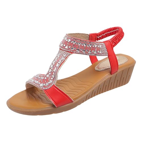 ETHKIA Sommerschuhe Sandalen Elegant Flip Flops Damen Sommerschuhe Damen Sandalen Hiking Sandaletten Damen Stoßfest Sport- & Outdoorsandalen für Damen von ETHKIA