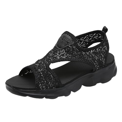 ETHKIA Sommerschuhe Sandalen Für Jungen Bequem Hausschuhe Herren Sommerschuhe Tanzschuhe Damen Flach Walking Sandaletten Damen Stoßfest Sport- & Outdoorsandalen für Damen von ETHKIA