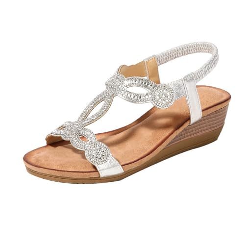 ETHKIA Sommerschuhe Sandalen Jungen Bequem Hausschuhe Damen Sommerschuhe Ballerinas Damen Walking Plateau Schuhe Damen Stoßfest Sport- & Outdoorsandalen für Damen von ETHKIA