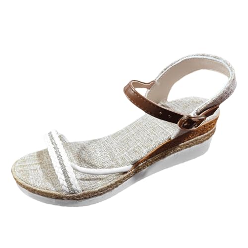 ETHKIA Sommerschuhe Sandalen Jungen Bequem sneaker damen Sommerschuhe High Heels Hiking Stiefeletten Damen Stoßfest Sport- & Outdoorsandalen für Damen von ETHKIA