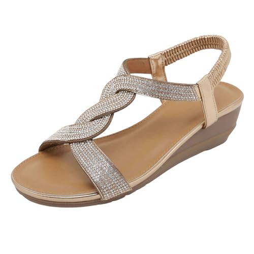 ETHKIA Sommerschuhe Sandalen Jungen Elegant Hausschuhe Herren Sommerschuhe Tanzschuhe Damen Hiking Plateau Schuhe Damen Stoßfest Sport- & Outdoorsandalen für Damen von ETHKIA