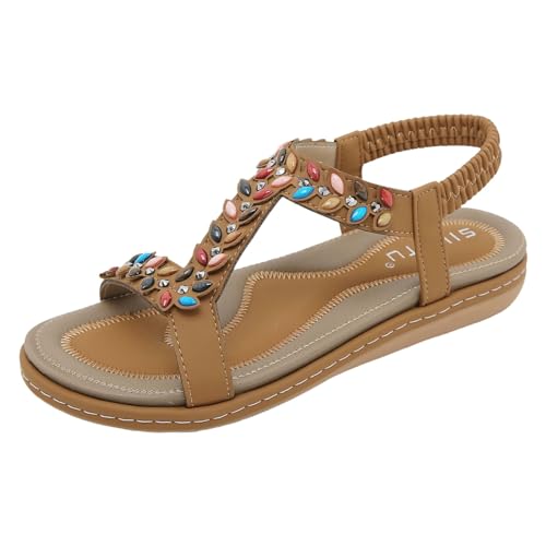 ETHKIA Sommerschuhe Sandalen Jungen Elegant schuhe herren Sommerschuhe Sandaletten Damen Mit Absatz Sport Stiefeletten Damen Mit Absatz Stoßfest Sport- & Outdoorsandalen für Damen von ETHKIA