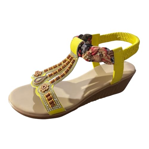 ETHKIA Sommerschuhe Sandalen JungenBequem Sandalen Damen Sommerschuhe Flache Schuhe Für Damen Outdoor High Heels Sexy Stoßfest Sport- & Outdoorsandalen für Damen von ETHKIA