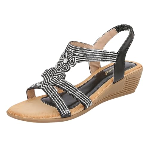 ETHKIA Sommerschuhe Sandalen Vorne Geschlossen Damen Bequem Hausschuhe Herren Sommerschuhe High Heels Hiking Stiefel Damen Sommerschuhe Sport- & Outdoorsandalen für Damen von ETHKIA