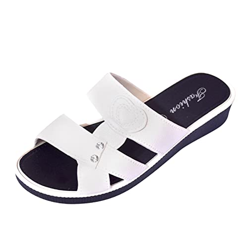 ETHKIA Sommerschuhe Sommer Sandalen Damen Bequem Barfuss Schuhe Damen Sommerschuhe Schuhe Damen Outdoor High Heels Stoßfest Sport- & Outdoorsandalen für Damen von ETHKIA