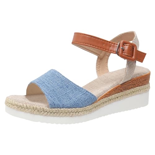 ETHKIA Sommerschuhe Zehentrenner Sandalen Damen Elegant clogs & pantoletten für damen Sommerschuhe Schuhe Breite Füße Sport Keilabsatz Schuhe Damen Stoßfest Sport- & Outdoorsandalen für Damen von ETHKIA