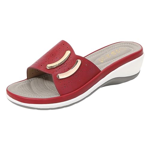 Sommerschuhe Orthopädische Sandalen DamenBequem Badeschuhe Damen Sommerschuhe Keilabsatz Schuhe Damen Walking Keilabsatz Schuhe Damen Stoßfest Sport- & Outdoorsandalen für Damen von ETHKIA