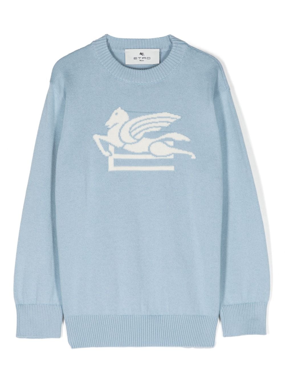 ETRO KIDS Pegaso Intarsien-Pullover - Blau von ETRO KIDS