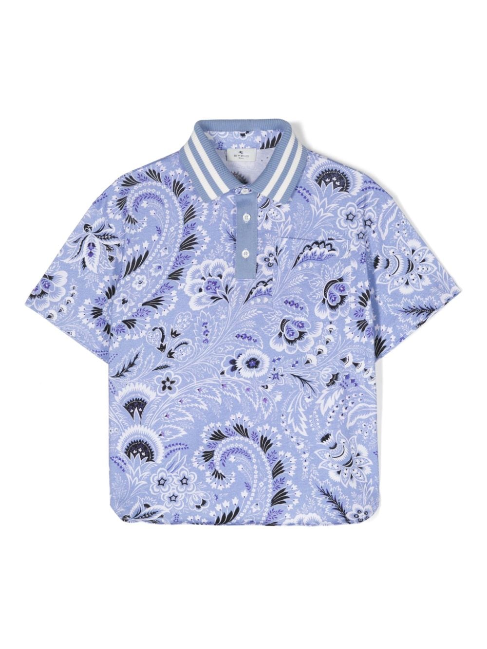 ETRO KIDS Poloshirt mit Blumen-Print - Blau von ETRO KIDS