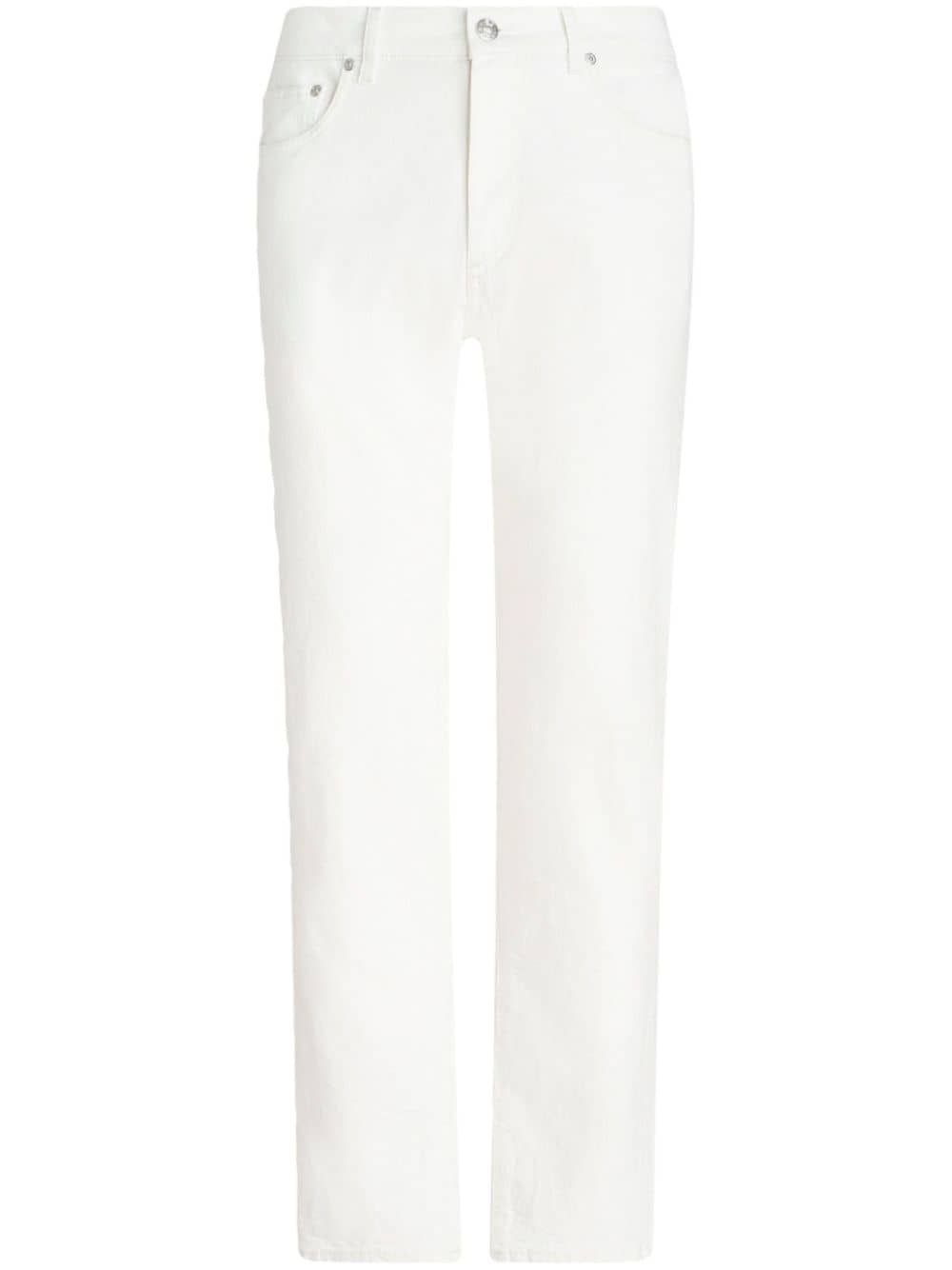 ETRO Gerade Jeans mit Jacquardmuster - Weiß von ETRO
