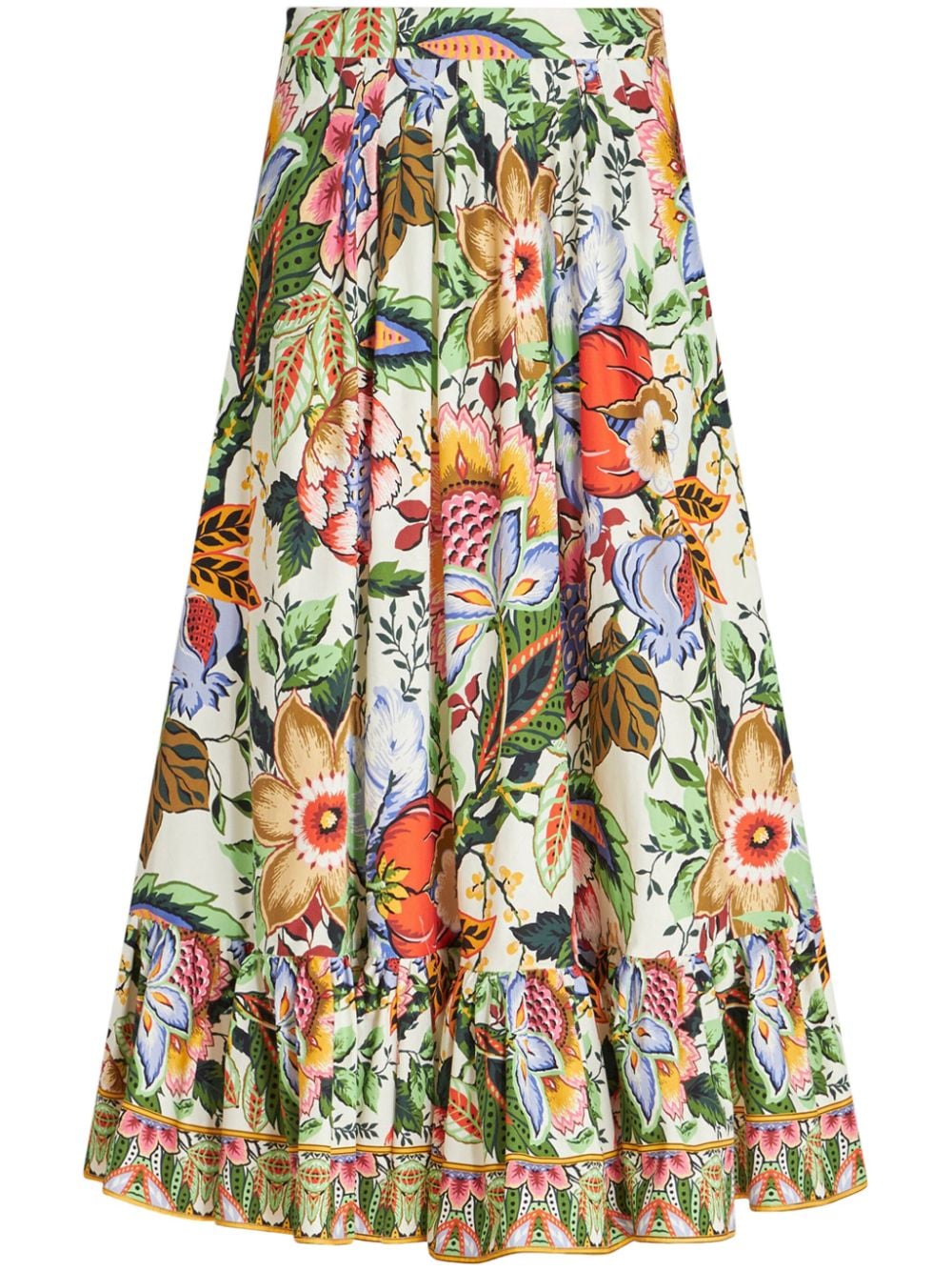 ETRO Midirock mit Blumen-Print - Weiß von ETRO